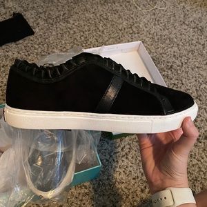 Kate Spade Black Suede Sneakers